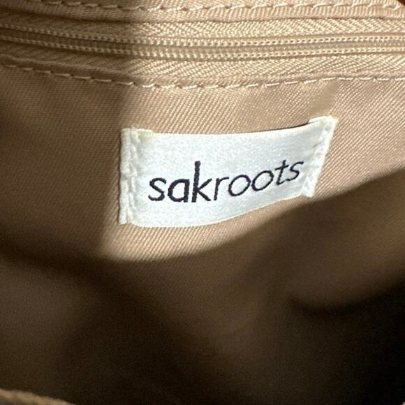 Sakroot Canvas Fold Over crossbody Hand bag clean blue& white W/owl & charms - Picture 6 of 16